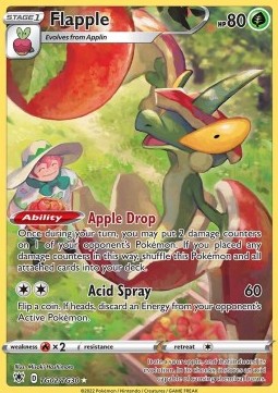 Flapple Pokemon Astral Radiance #TG02/189