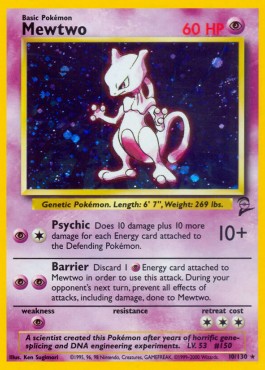 Mewtwo Pokemon Base Set 2 #10