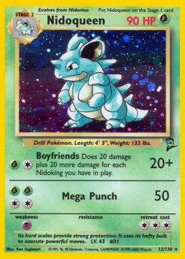 Nidoqueen Pokemon Base Set 2 #12