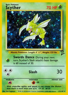 Scyther Pokemon Base Set 2 #17