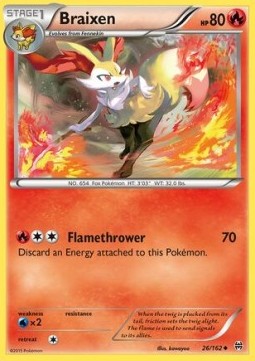 Braixen [Reverse Holo] Pokemon BREAKthrough #26/162