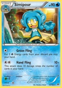 Simipour Pokemon BREAKthrough #42/162