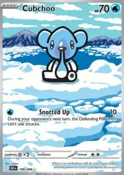 Cubchoo Pokemon Black Bolt #109