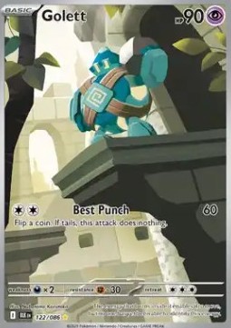 Golett Pokemon Black Bolt #122