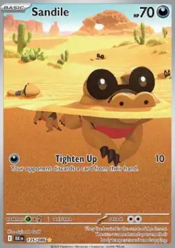 Sandile Pokemon Black Bolt #135