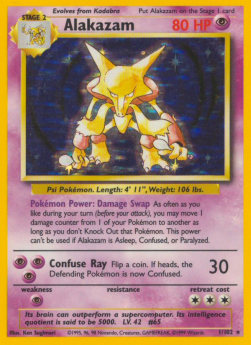 Alakazam Pokemon Base Set #1