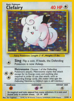 Clefairy Pokemon Base Set #5