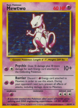 Mewtwo Pokemon Base Set #10