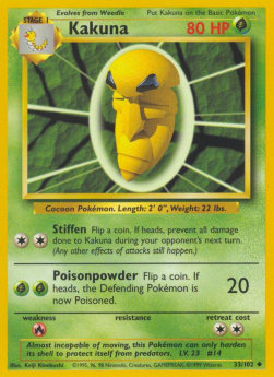 Kakuna Pokemon Base Set #33