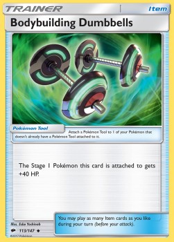 Bodybuilding Dumbbells Pokemon Burning Shadows #113