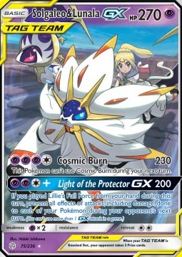 Solgaleo & Lunala GX Pokemon Cosmic Eclipse #75