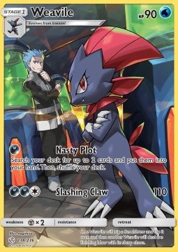 Weavile Pokemon Cosmic Eclipse #238/236