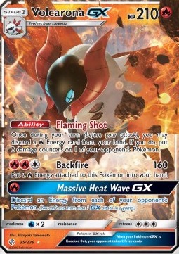 Volcarona GX Pokemon Cosmic Eclipse #35/236