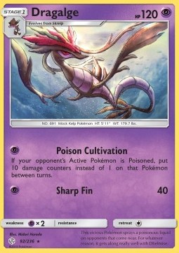 Dragalge Pokemon Cosmic Eclipse #92/236