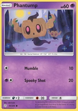 Phantump Pokemon Cosmic Eclipse #93