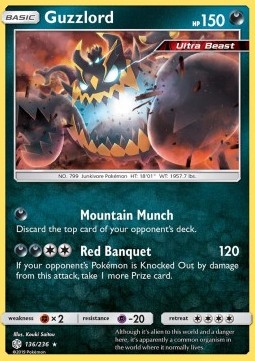 Guzzlord [Reverse Holo] Pokemon Cosmic Eclipse #136/236