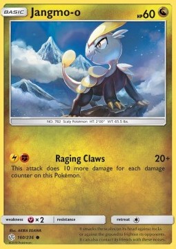Jangmo-o [Reverse Holo] Pokemon Cosmic Eclipse #160/236