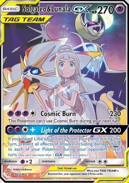 Solgaleo & Lunala GX Pokemon Cosmic Eclipse #216