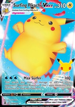 Surfing Pikachu VMAX Pokemon Celebrations #9