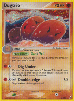 Dugtrio Pokemon Crystal Guardians #5/100