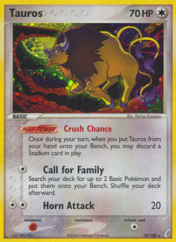 Tauros [Reverse Holo] Pokemon Crystal Guardians #12