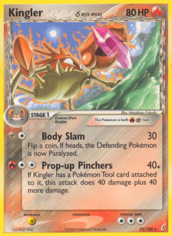 Kingler [Reverse Holo] Pokemon Crystal Guardians #22