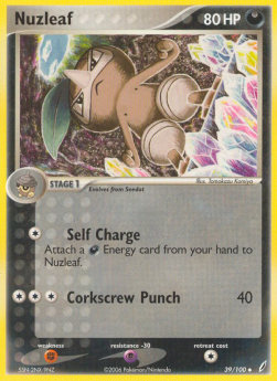 Nuzleaf [Reverse Holo] Pokemon Crystal Guardians #39