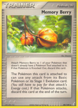 Memory Berry Pokemon Crystal Guardians #80