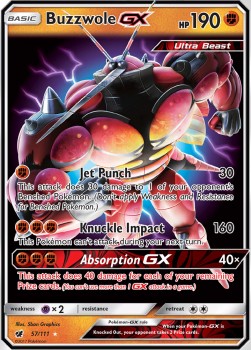 Buzzwole GX Pokemon Crimson Invasion #57/111