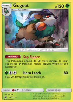 Gogoat [Reverse Holo] Pokemon Crimson Invasion #11/111