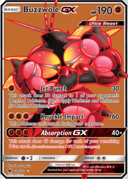 Buzzwole GX Pokemon Crimson Invasion #104/111