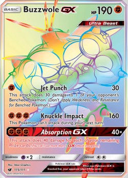Buzzwole GX Pokemon Crimson Invasion #115/111