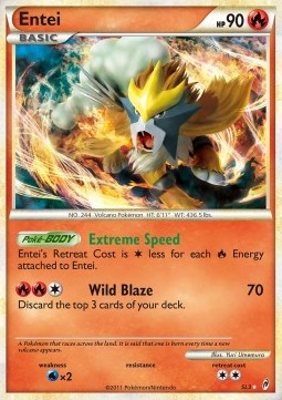 Entei Pokemon Call of Legends #SL3/95