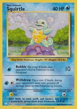 Squirtle Pokémon Trading Card Game Classic: Blastoise & Suicune ex Deck #001