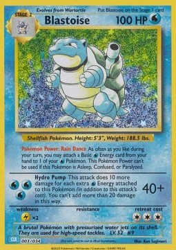 Blastoise Pokémon Trading Card Game Classic: Blastoise & Suicune ex Deck #003