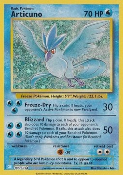 Articuno Pokémon Trading Card Game Classic: Blastoise & Suicune ex Deck #009