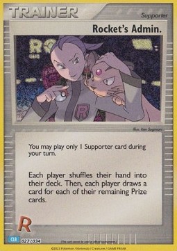 Rocket's Admin. Pokémon Trading Card Game Classic: Blastoise & Suicune ex Deck #027