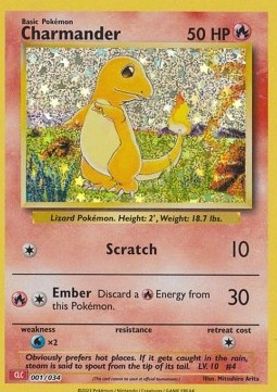 Charmander Pokémon Trading Card Game Classic: Charizard & Ho-Oh ex Deck #001