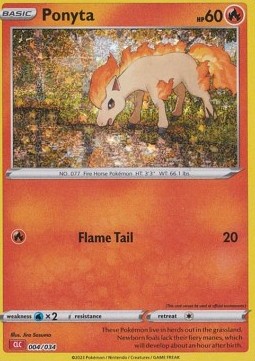 Ponyta Pokémon Trading Card Game Classic: Charizard & Ho-Oh ex Deck #004
