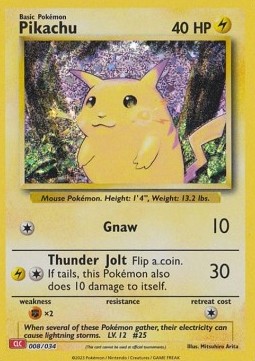 Pikachu Pokémon Trading Card Game Classic: Charizard & Ho-Oh ex Deck #008
