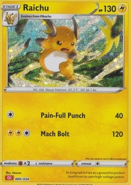 Raichu Pokémon Trading Card Game Classic: Charizard & Ho-Oh ex Deck #009