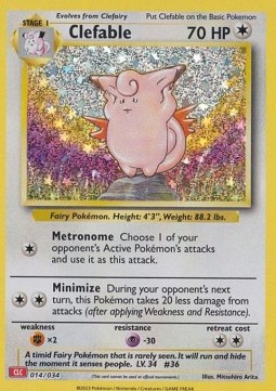 Clefable Pokémon Trading Card Game Classic: Charizard & Ho-Oh ex Deck #014