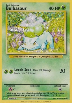 Bulbasaur Pokémon Trading Card Game Classic: Venusaur & Lugia ex Deck #001