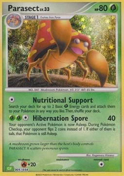 Parasect Lv.33 Pokémon Trading Card Game Classic: Venusaur & Lugia ex Deck #005