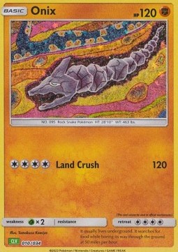 Onix Pokémon Trading Card Game Classic: Venusaur & Lugia ex Deck #010