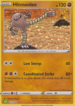 Hitmonlee Pokémon Trading Card Game Classic: Venusaur & Lugia ex Deck #011