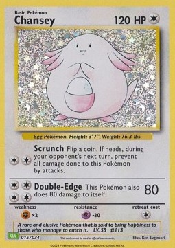 Chansey Pokémon Trading Card Game Classic: Venusaur & Lugia ex Deck #015