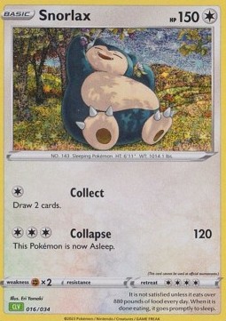 Snorlax Pokémon Trading Card Game Classic: Venusaur & Lugia ex Deck #016