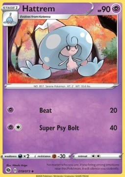 Hattrem [Reverse Holo] Pokemon Champion's Path #19/73