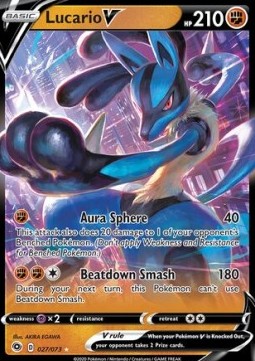Lucario V Pokemon Champion's Path #27/73